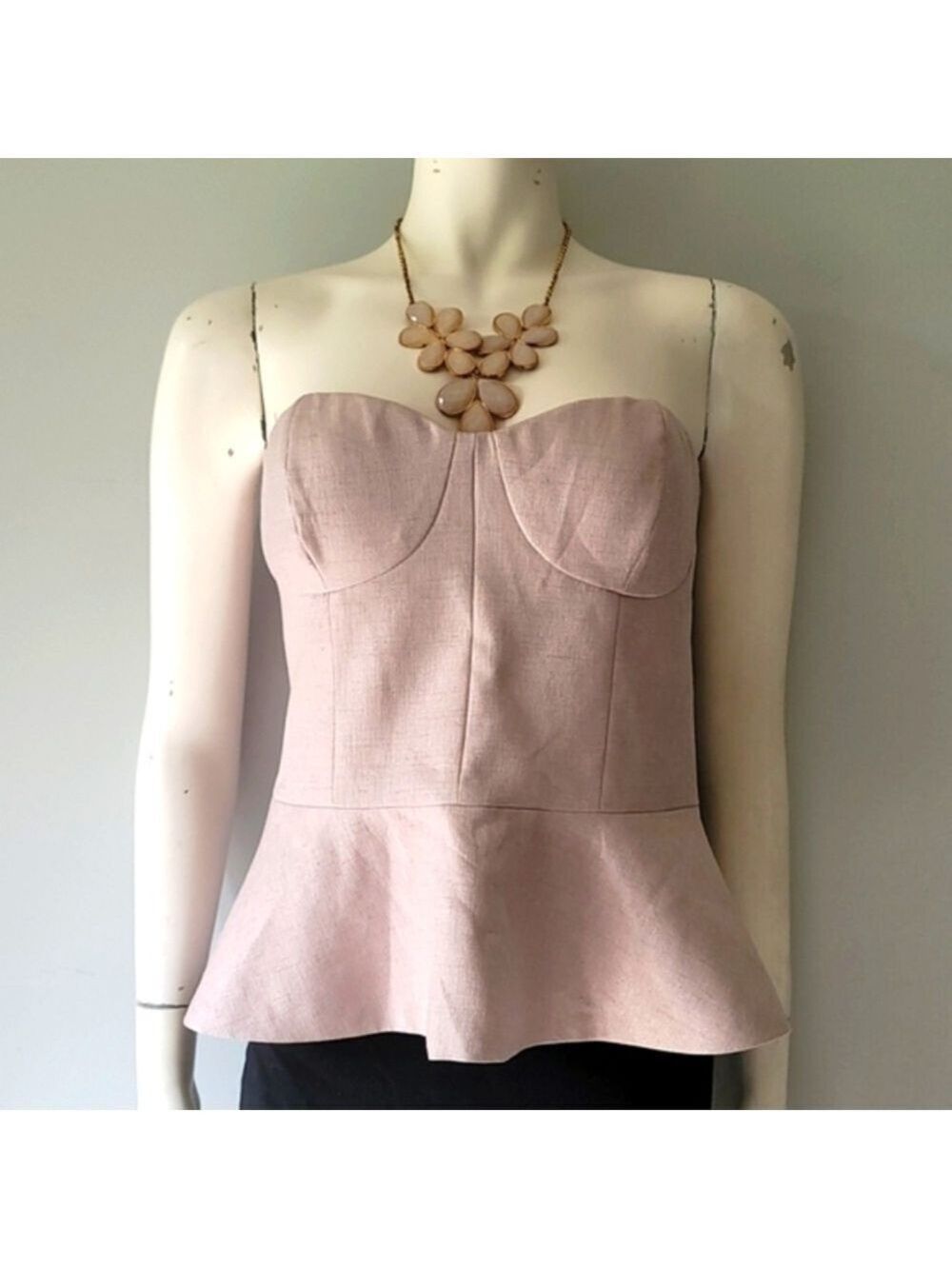 Ever New Pink Peplum Top Size 8